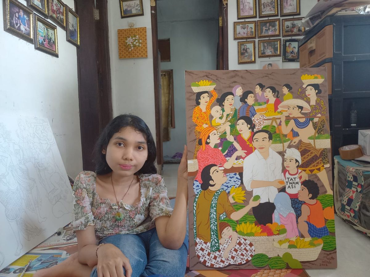 kadek-wiwindari-31-pelukis-penyandang-disabilitas-asal-buleleng 📷 Istimewa